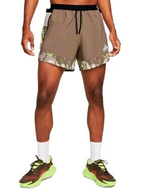 Nike Trail Dri-FIT Flex Stride 5" Brief-Lined Shorts Camo Trail Running Size S